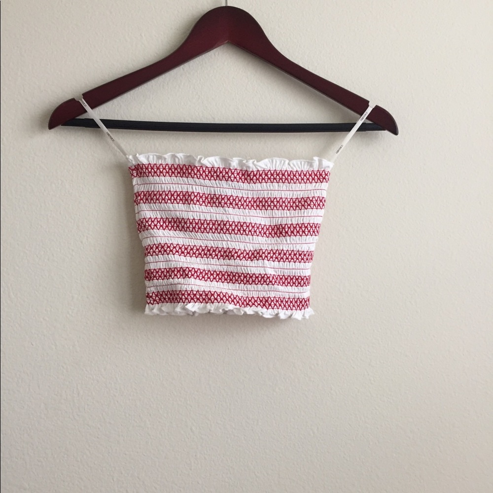 white & red tube top🇺🇸